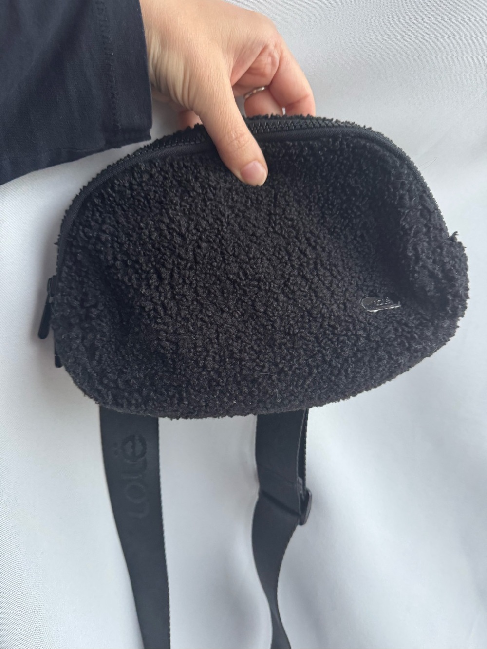 Black Sherpa Fanny Pack
